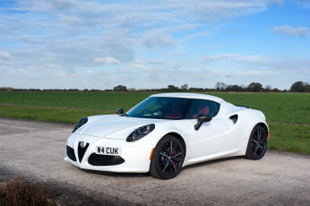 обоя автомобили, alfa romeo, 960, uk-spec, 4c, alfa, romeo, светлый, 2014г