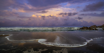 Картинка природа побережье берег вода облака