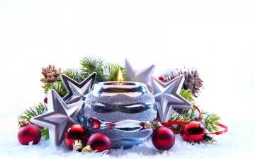 Картинка праздничные новогодние+свечи праздни свечи новый год рождество зима украшения