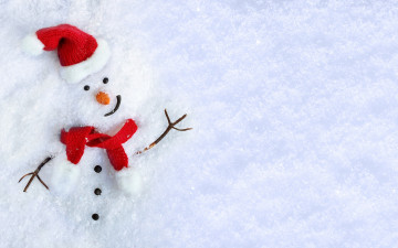 обоя праздничные, снеговики, новый, год, зима, снег, рождество, санта, снеговик