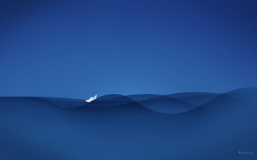 Картинка рисованное vladstudio кораблик небо море синий