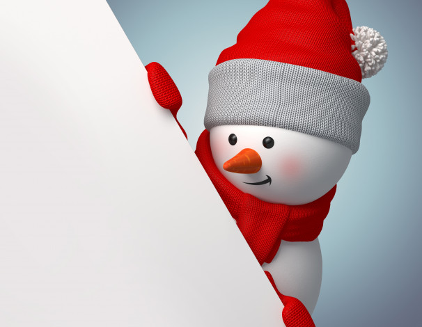 Обои картинки фото праздничные, 3д графика , новый год, christmas, рождество, новый, год, merry, cute, снеговик, winter, new, year, 3d, snowman