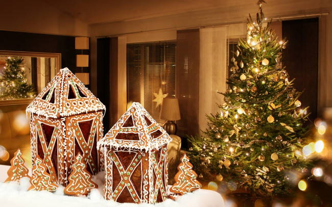 Обои картинки фото праздничные, Ёлки, lantern, decoration, christmas, merry, фонарики, елка, украшения, рождество, новый, год