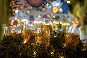 Картинка праздничные угощения бокалы 2016 new year ель шампанское christmas новый год рождество xmas merry