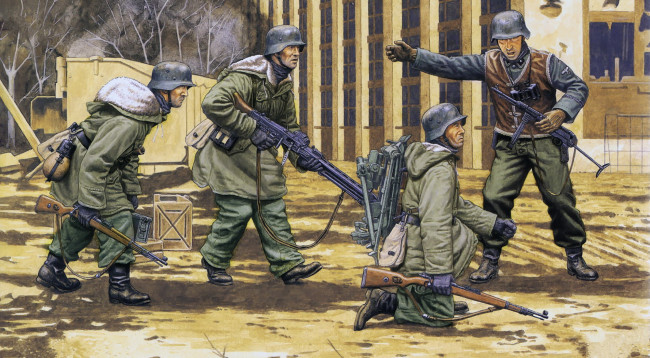 Обои картинки фото рисованное, армия, оружие, солдаты