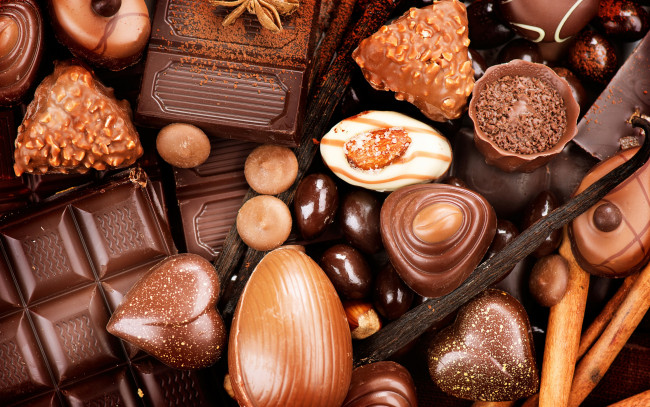 Обои картинки фото еда, конфеты,  шоколад,  сладости, sweets, candy, chocolate, шоколад, сладкое, орехи