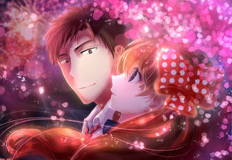 обоя аниме, gekkan shoujo nozaki-kun, нозаки, двое