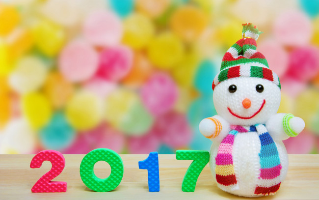 Обои картинки фото праздничные, снеговики, 2017, christmas, new, year, snowman