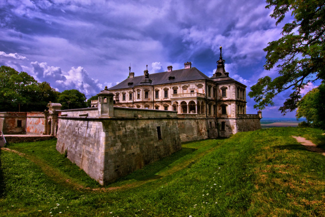 Обои картинки фото города, - дворцы,  замки,  крепости, украина, lvov, пейзаж, pidgirtsi, village, замок