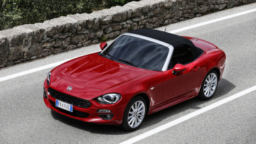 Картинка fiat+124+spider+red+2017 автомобили fiat 2017 red spider 124 красный