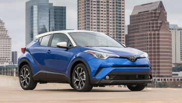 Картинка toyota+c-hr+2018 автомобили toyota белая синяя 2018 c-hr