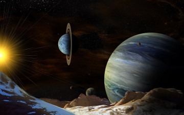 Картинка 3д+графика атмосфера настроение+ atmosphere+ +mood+ галактика звезды вселенная планеты