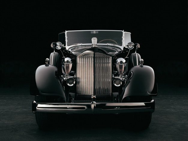 Обои картинки фото packard super eight cowl  phaeton 1934, автомобили, packard, авто