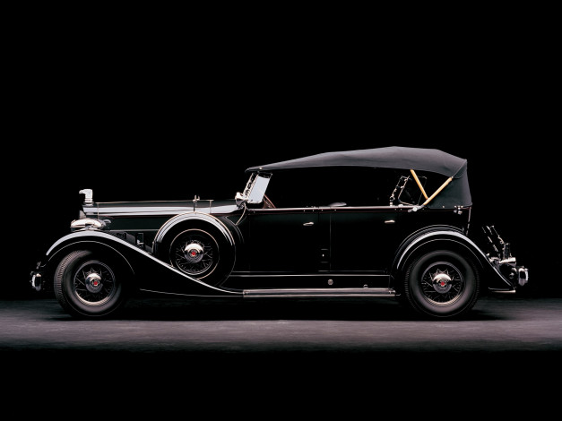 Обои картинки фото packard super eight cowl  phaeton 1934, автомобили, packard, авто