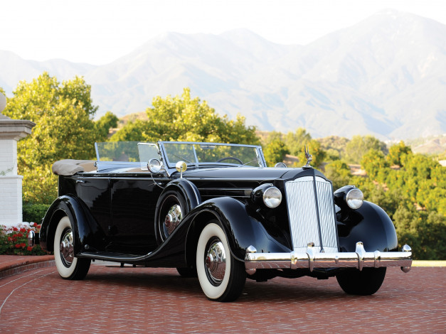 Обои картинки фото packard twelve dual cowl sport phaeton by dietrich  1935, автомобили, packard, авто