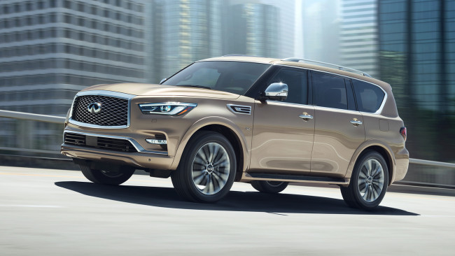 Обои картинки фото infiniti qx80 2018, автомобили, infiniti, 2018, внедорожник, qx80