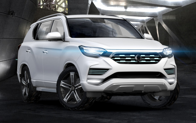 Обои картинки фото ssang yong liv-2 concept 2017, автомобили, ssang yong, белый, 2017, concept, liv-2, ssang, yong