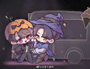 Картинка аниме mo+dao+zu+shi вэй усянь лань ванцзы хэллоуин танец автобус мороженое