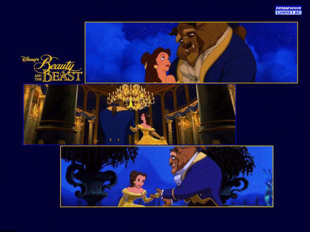 Обои картинки фото мультфильмы, beauty, and, the, beast