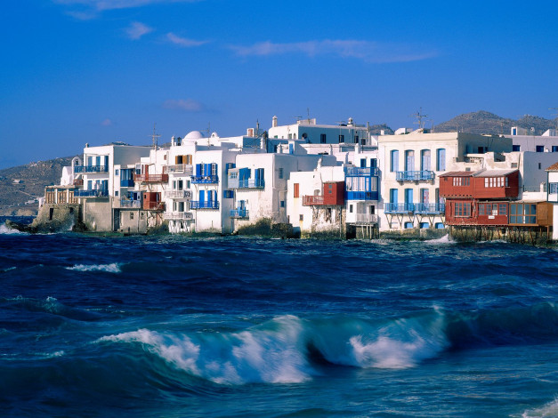 Обои картинки фото mykonos, cyclades, islands, greece, города, пейзажи