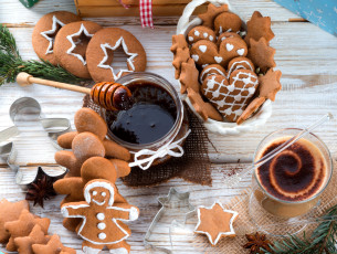 Картинка праздничные угощения печенье пряники варенье
