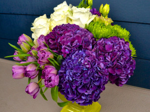 Картинка цветы букеты +композиции букет розы гиацинты тюльпаны