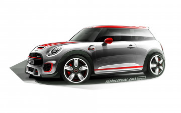 Картинка автомобили рисованные mini works concept john cooper