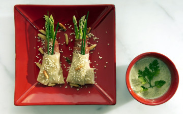 Картинка еда салаты +закуски соус ветчина спаржа