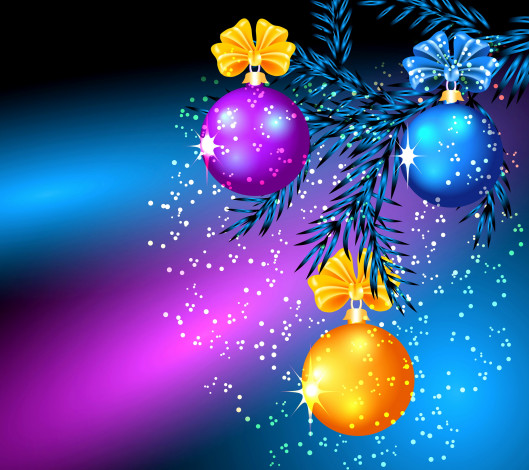 Обои картинки фото праздничные, векторная графика , новый год, шары