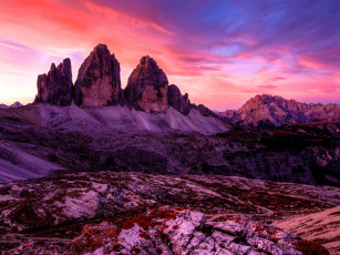 Картинка природа горы панорама рассвет