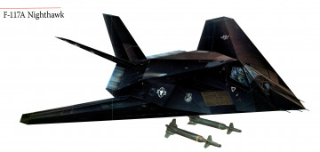 Картинка авиация 3д рисованые v-graphic бомбардировщик истребитель f-117 a