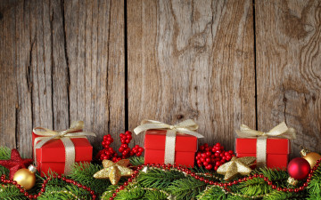 обоя праздничные, подарки и коробочки, ветки, подарок, рождество, decoration, новый, год, украшения, елка, шары, merry, wood, christmas