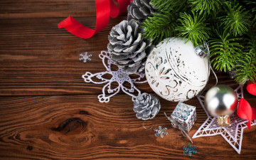 обоя праздничные, шары, decoration, christmas, merry, украшения, новый, год, рождество, wood