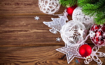 Картинка праздничные шары merry рождество новый год украшения christmas decoration wood елка ветки