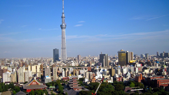 Обои картинки фото города, токио , Япония, токио, башня, здания, дома, город, панорама