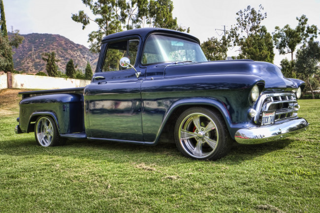 Обои картинки фото 1957 chevy pickup, автомобили, выставки и уличные фото, автошоу, выставка