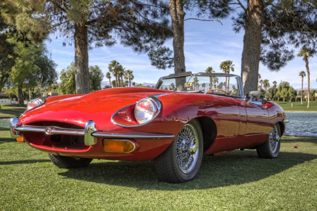 Обои картинки фото jaguar e-type series ii, автомобили, выставки и уличные фото, автошоу, выставка