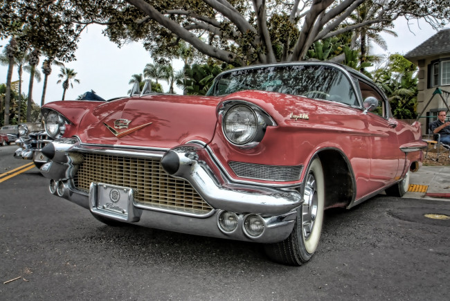 Обои картинки фото 1957 cadillac coupe de ville, автомобили, выставки и уличные фото, автошоу, выставка