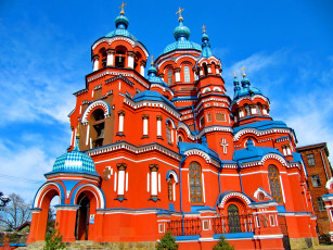 обоя казанский собор, города, - православные церкви,  монастыри, россия, иркутск, храм, собор, казанский