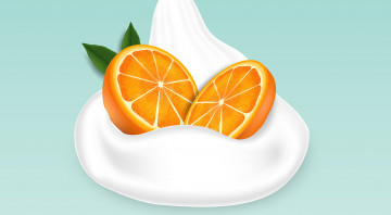 обоя векторная графика, еда , food, апельсин, фон, молоко, цитрус