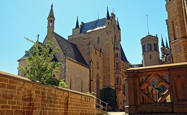 Обои картинки фото hohenzollern castle, города, замки германии, hohenzollern, castle