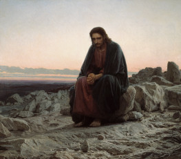 Картинка крамской христос пустыне рисованные иван