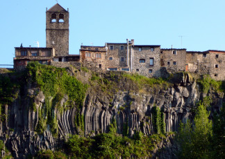Картинка castellfollit de la roca catalonia spain города дворцы замки крепости замок скалы