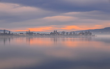 Картинка lake+constance +germany города -+пейзажи пейзаж городок утро рассвет германия боденское озеро germany водная гладь lake constance