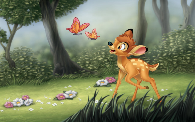 Обои картинки фото bambi, мультфильмы, бемби, олененок