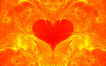 Картинка праздничные день+святого+валентина +сердечки +любовь абстракция фрактал сердце дымка завихрение узоры рисунок обои фон красный сегмент