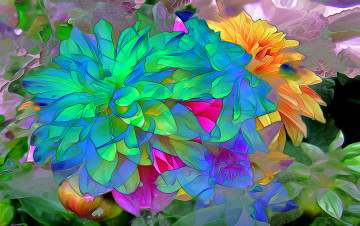 Картинка разное компьютерный+дизайн цветы лепестки