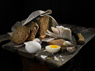 Картинка еда разное чеснок хлеб яйца сало