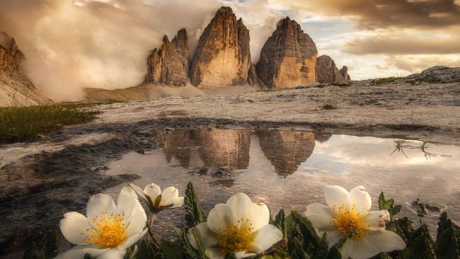 Обои картинки фото природа, горы, италия, горный, массив, тре-чиме-ди-лаваредо