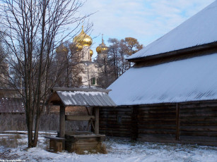 Картинка кострома музей деревянного зодчества поздняя осень города православные церкви монастыри